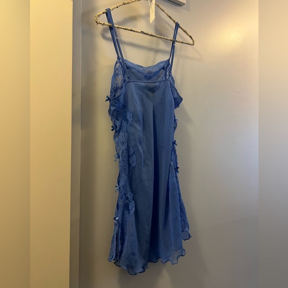Blue Vintage Slip Dress with Bows - Picture 6 of 6